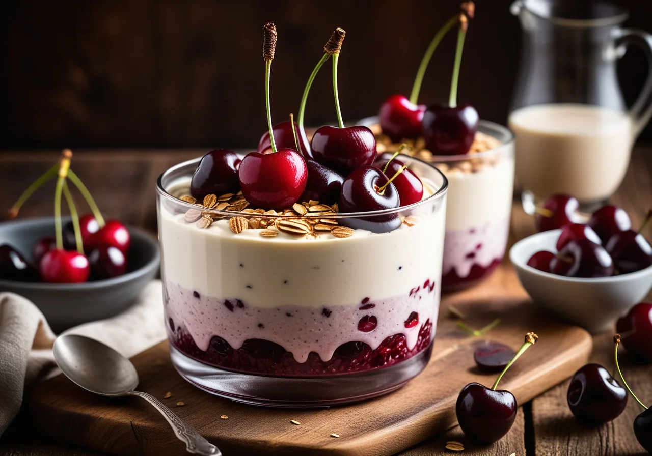 Cherry-Chia Overnight Oats
