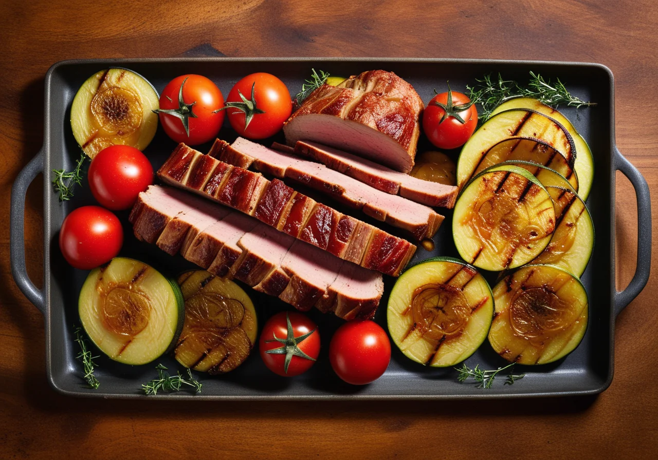 Kasslerbraten mit buntem Gemüse