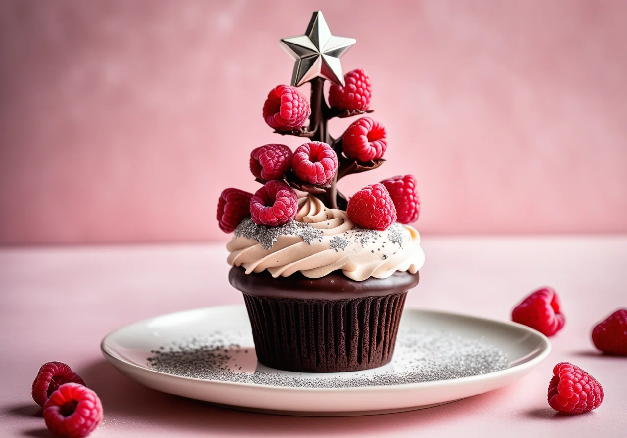 Chocolate Tree with Raspberry Cream