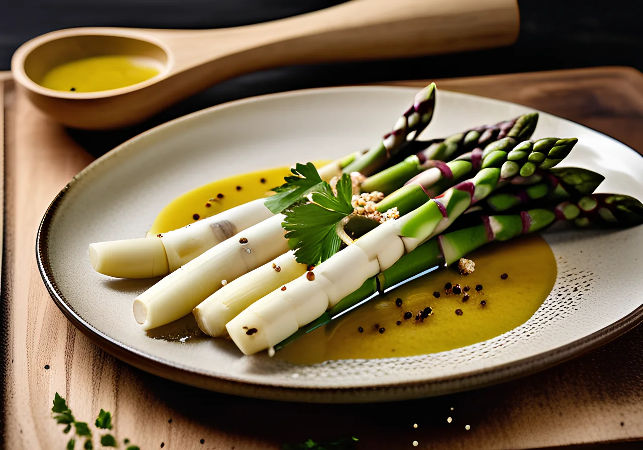 Asparagus with Spicy Lemon Sauce