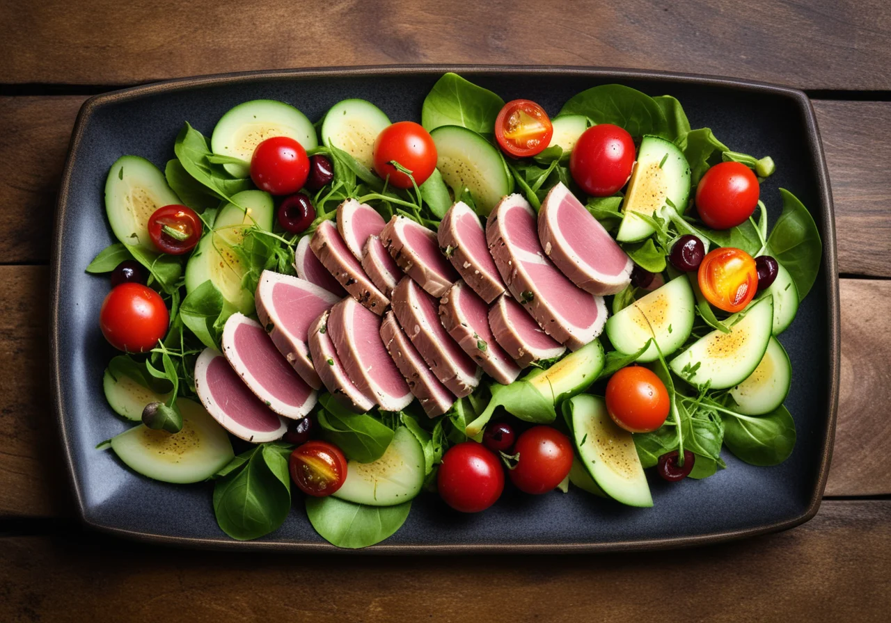 Nizza Salad with Tuna Fillet