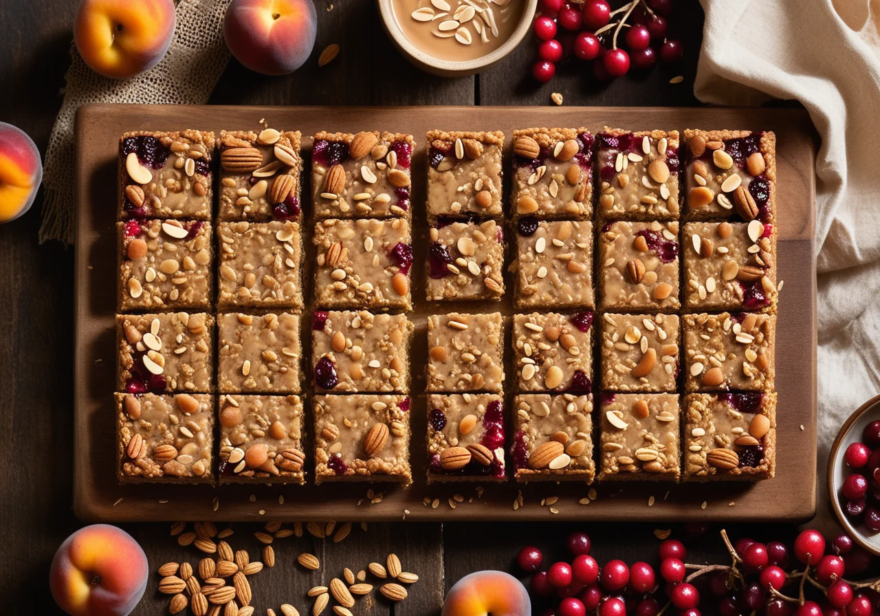 Oatmeal Bars with Peanut Butter and Honey