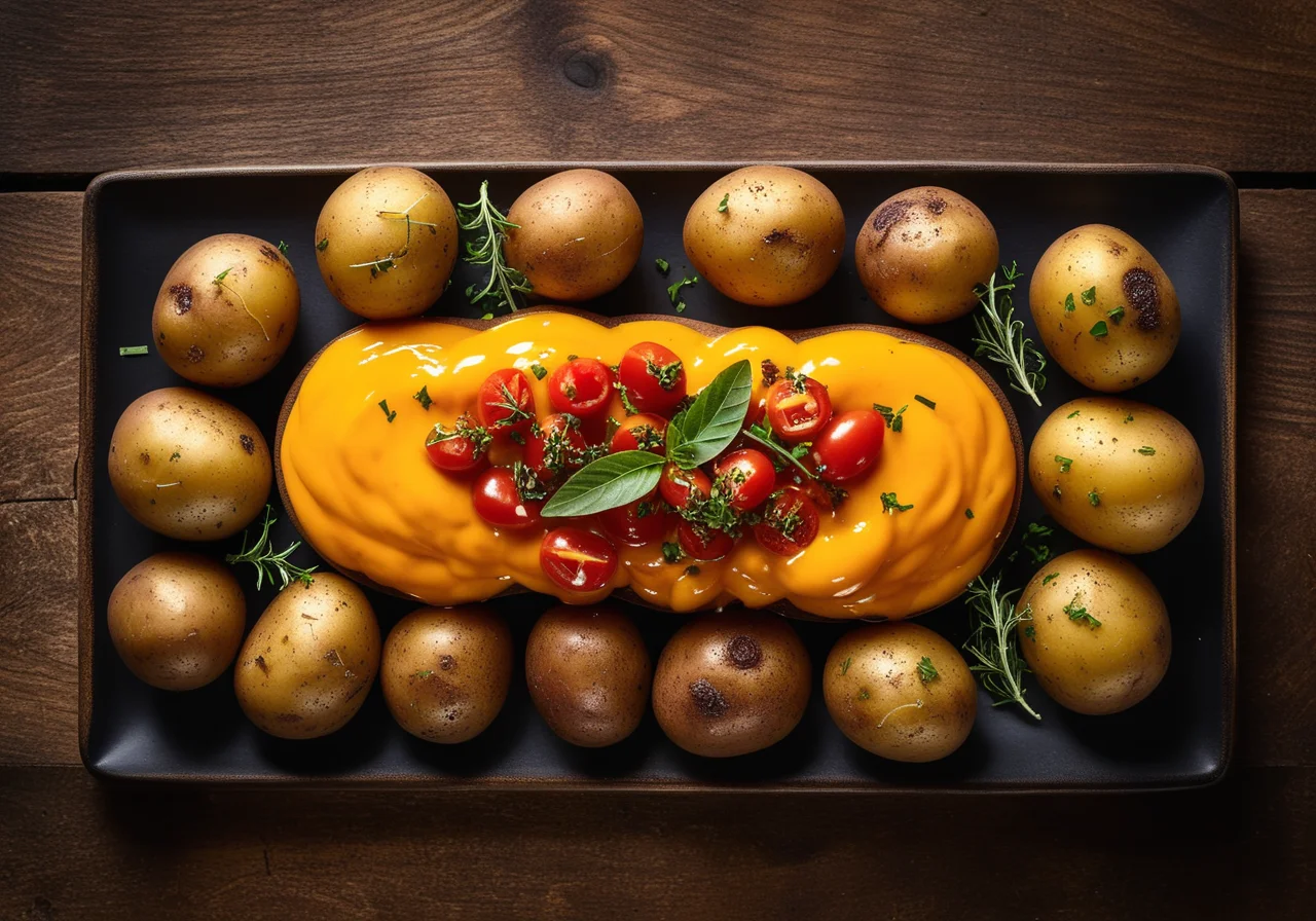 Salt Potatoes with Canary-Style Dip