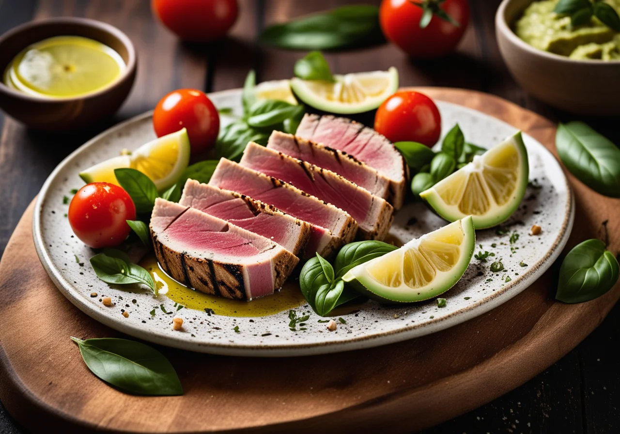 Grilled Tuna with Avocado