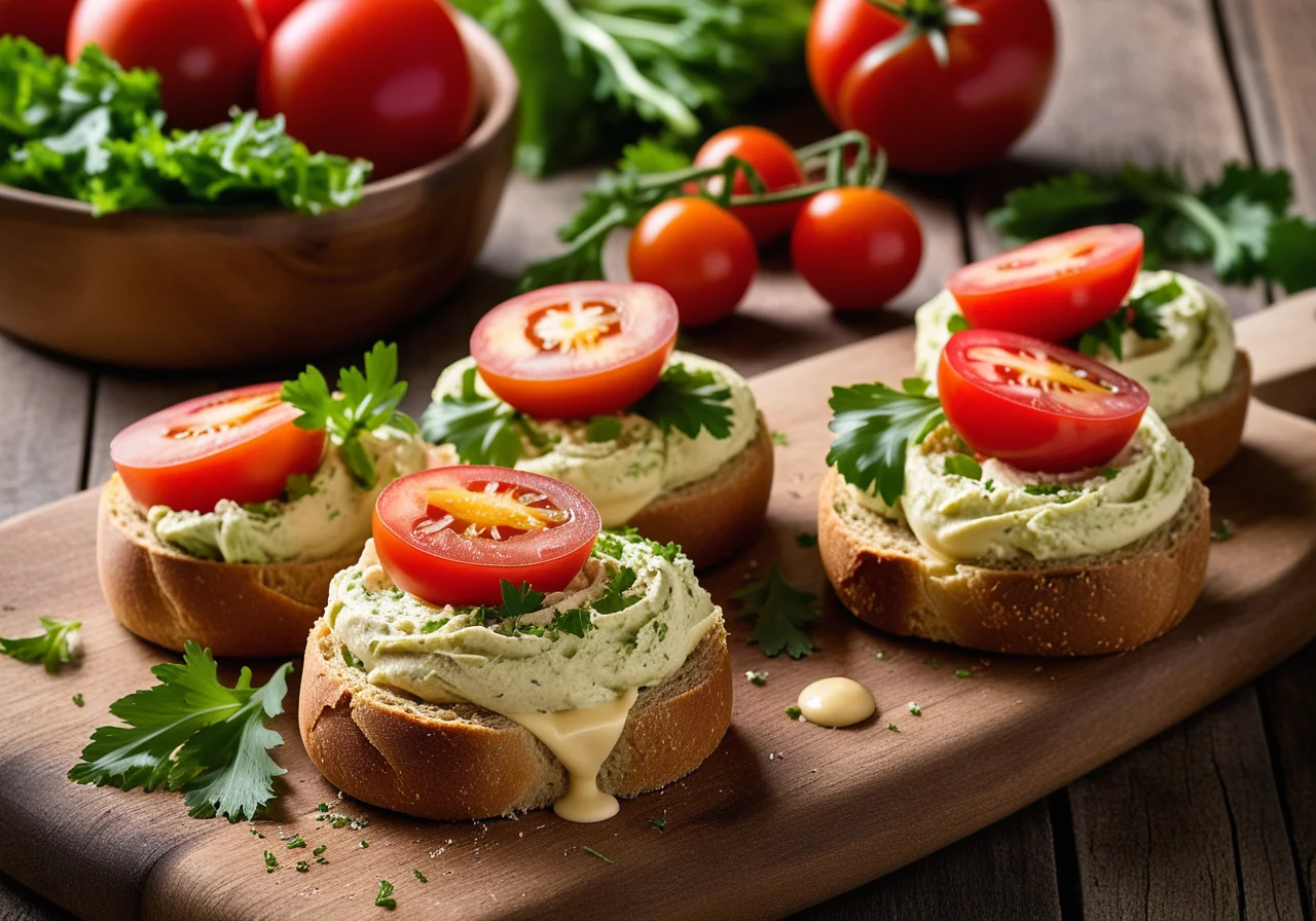 Cheese Rolls with Tomatoes