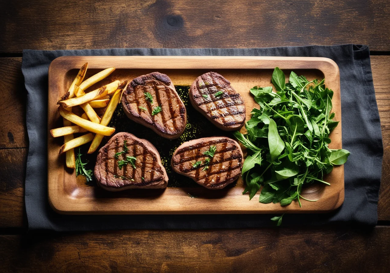 Filetsteaks with Mustard Crust