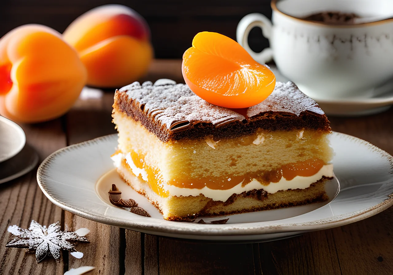 Chocolate Cake with Apricots