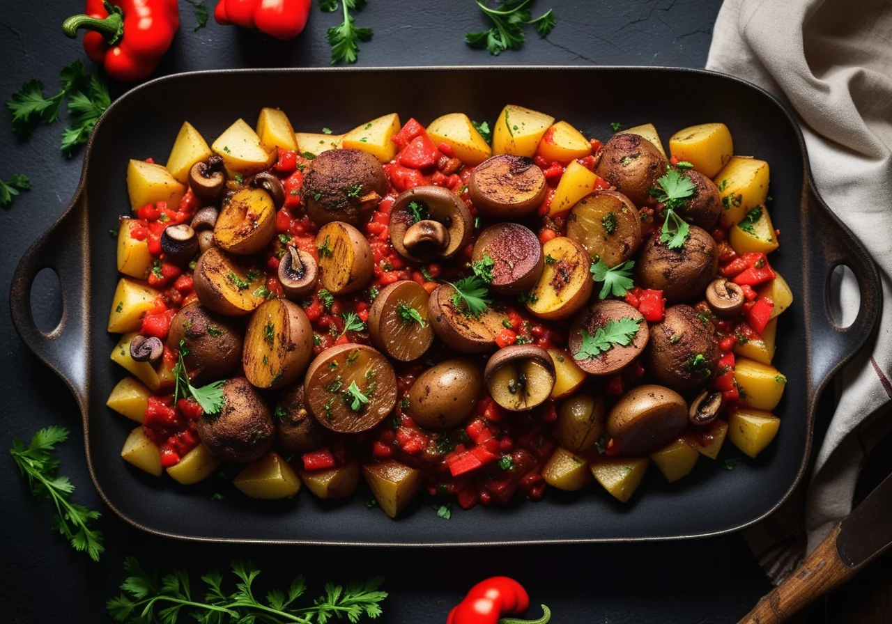 Oven Potatoes with Lamb Ragout