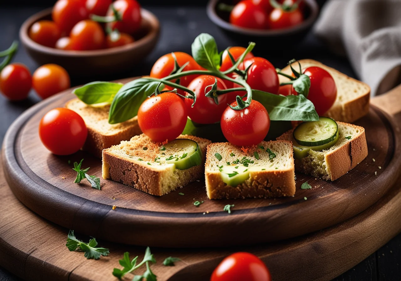 Crispy Bread Cubes in Olive Oil