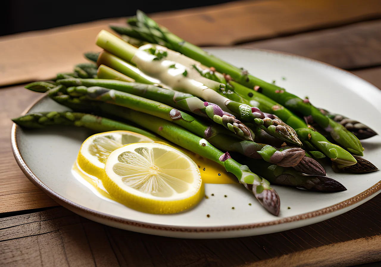 White and Green Asparagus with Tartar Sauce
