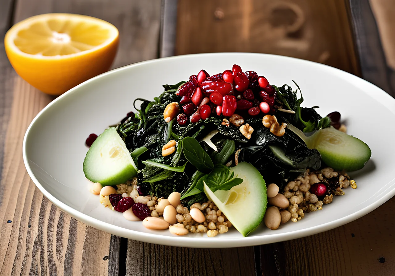 Salad with Black Cabbage and White Beans