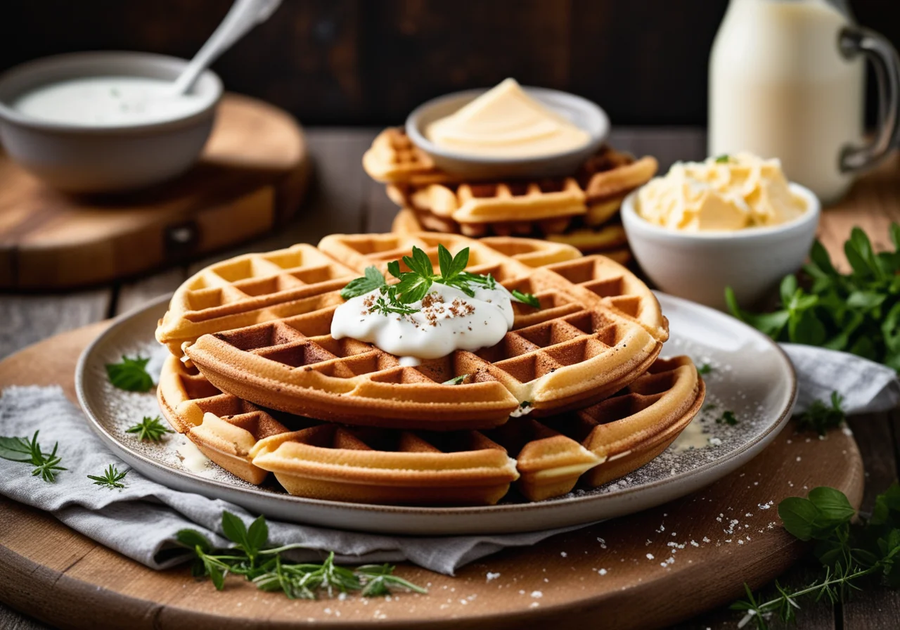 Savory Cheese Waffles