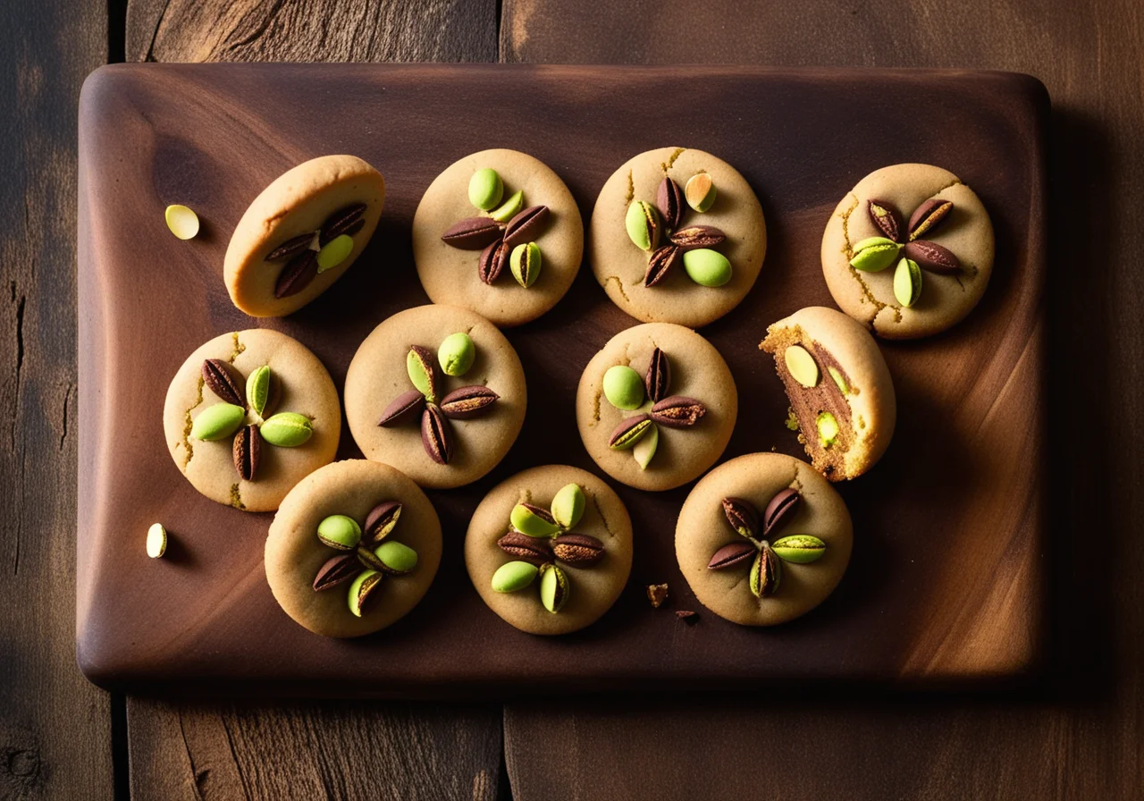 Marzipan-Pistazien Cookies