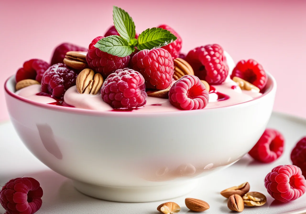 Yogurt Raspberry Ice Bowl