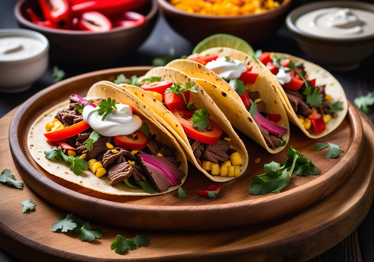 Tacos with Beef and Bell Peppers