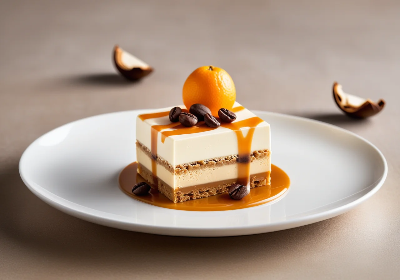 Kaki Towers with Espresso Cream