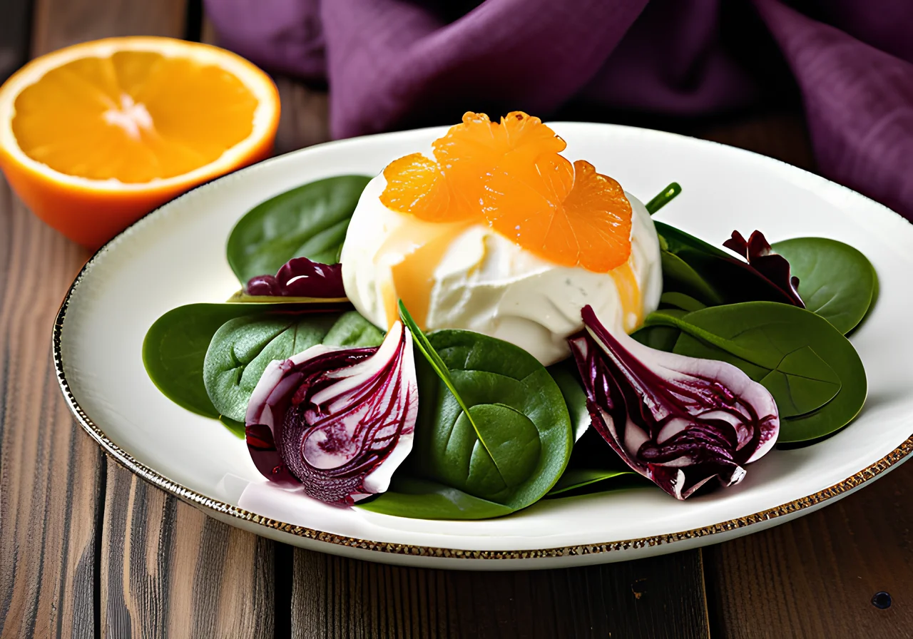 Cream Cheese Balls on Salad
