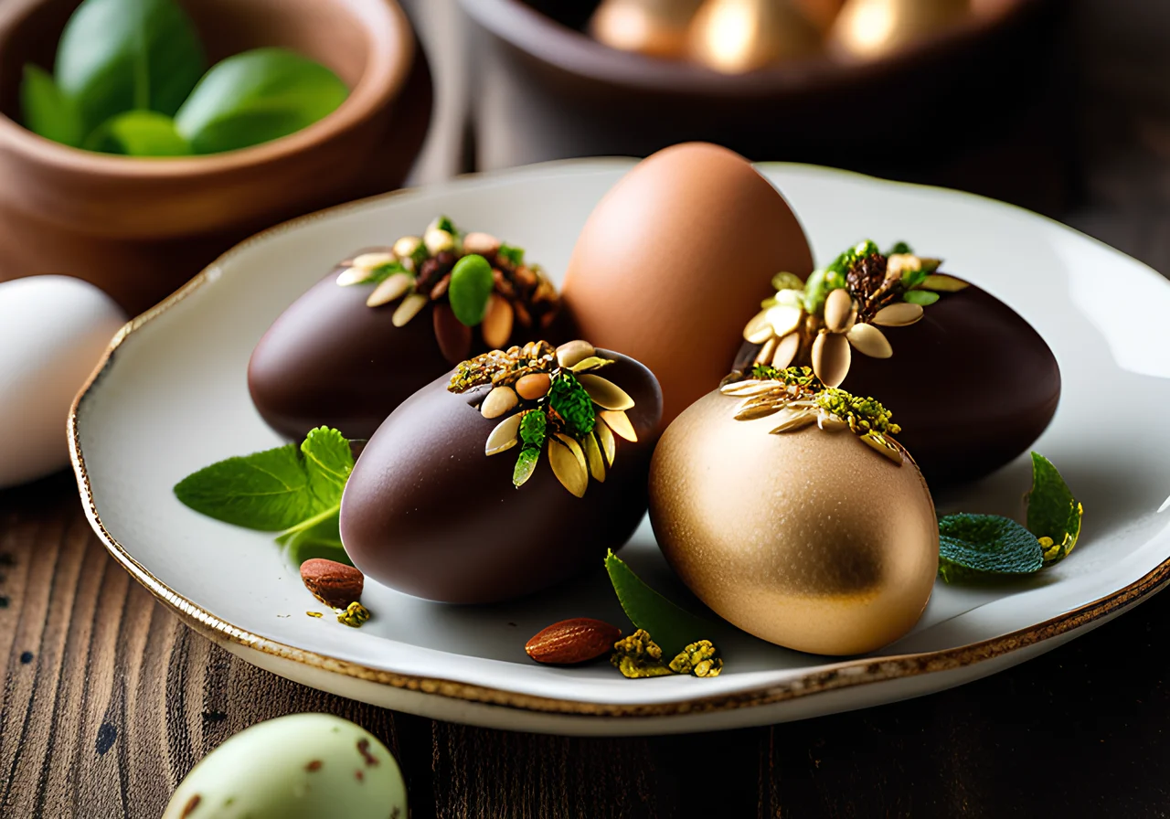 Baked Marzipan Easter Eggs