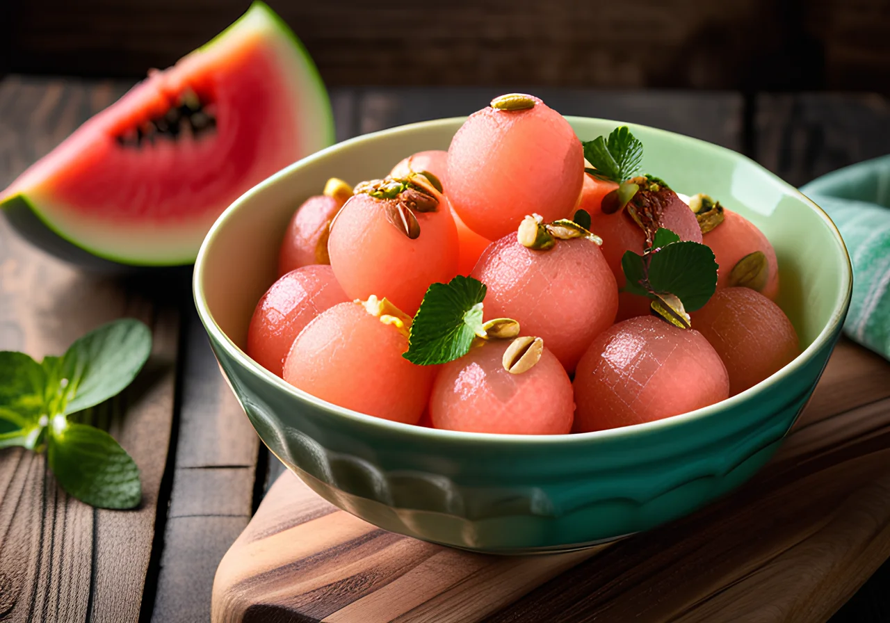 Melon Salad with Pistachios