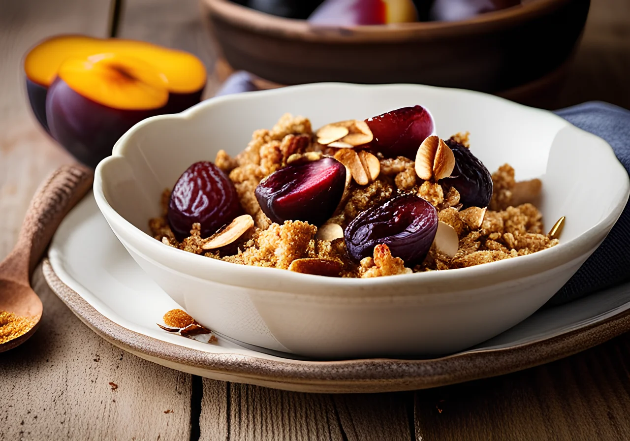 Oat Crumble with Plums