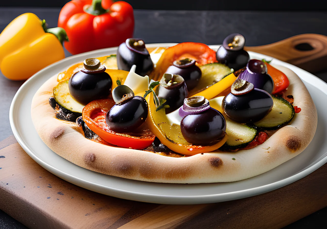 Pizza with Grilled Vegetables