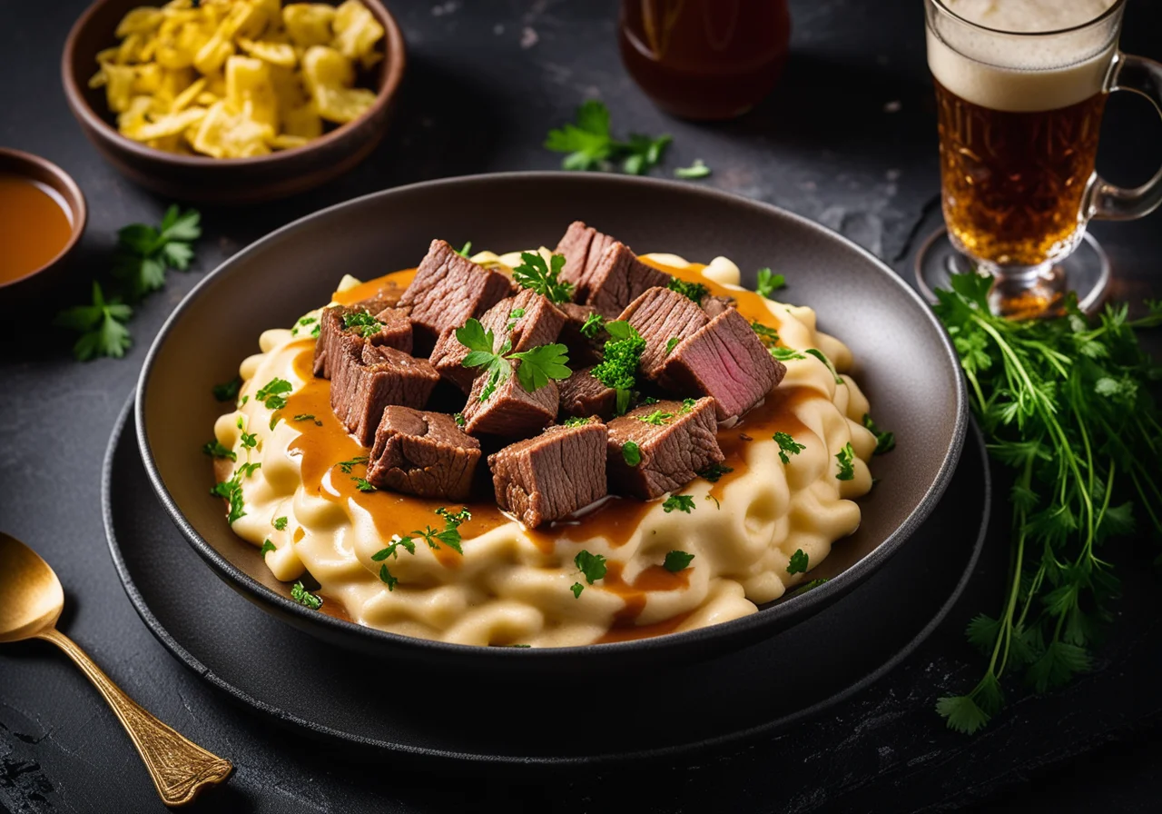 Beer Beef with Spätzle in Austrian Style