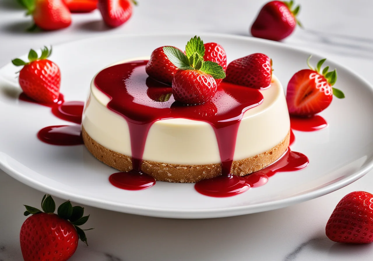 Quark with Strawberry Sauce