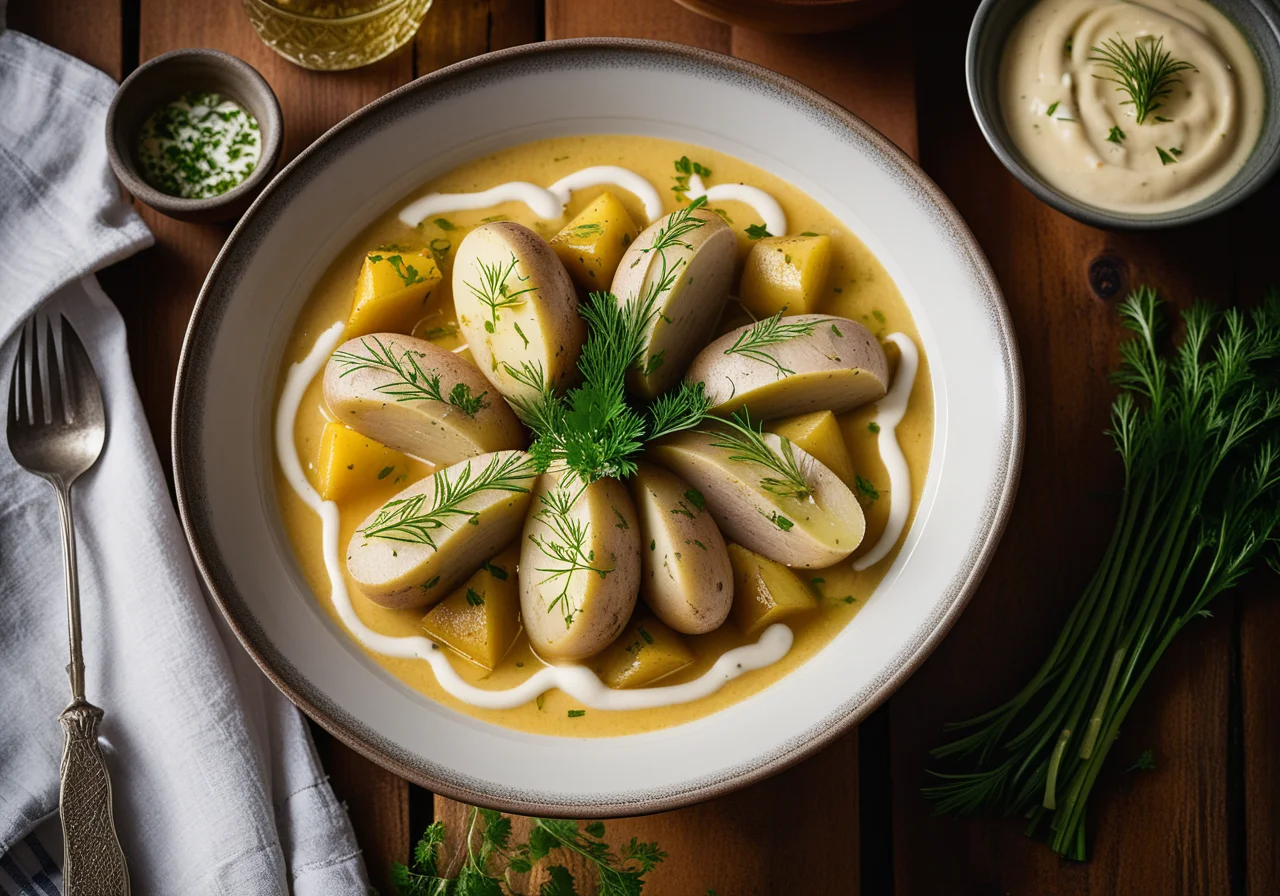 Potato Herring Stew with Spring Onions
