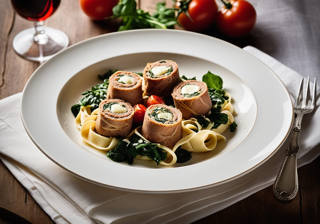 Involtini mit Spinatfüllung