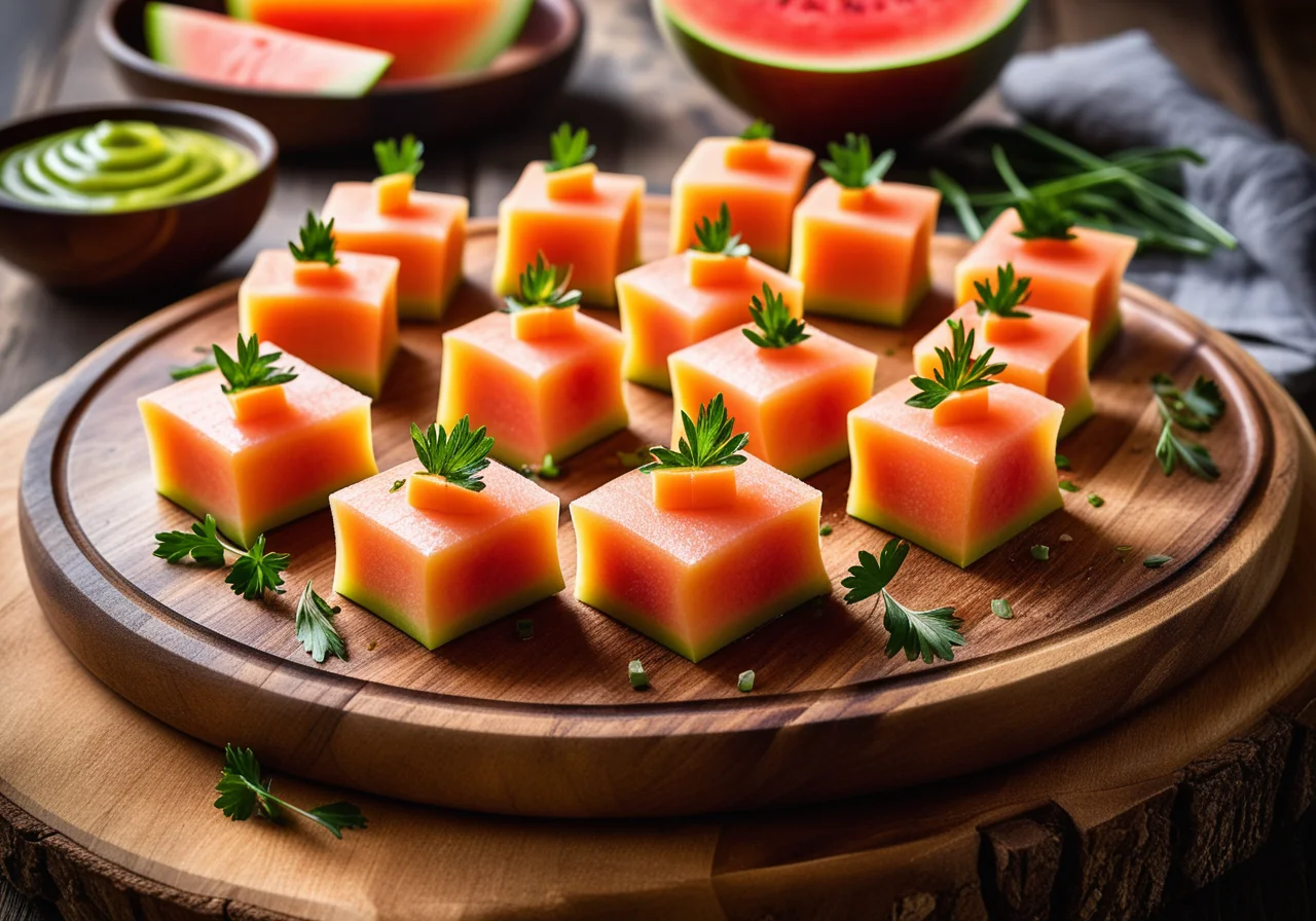Melon Roll-Ups with Bündnerfleisch