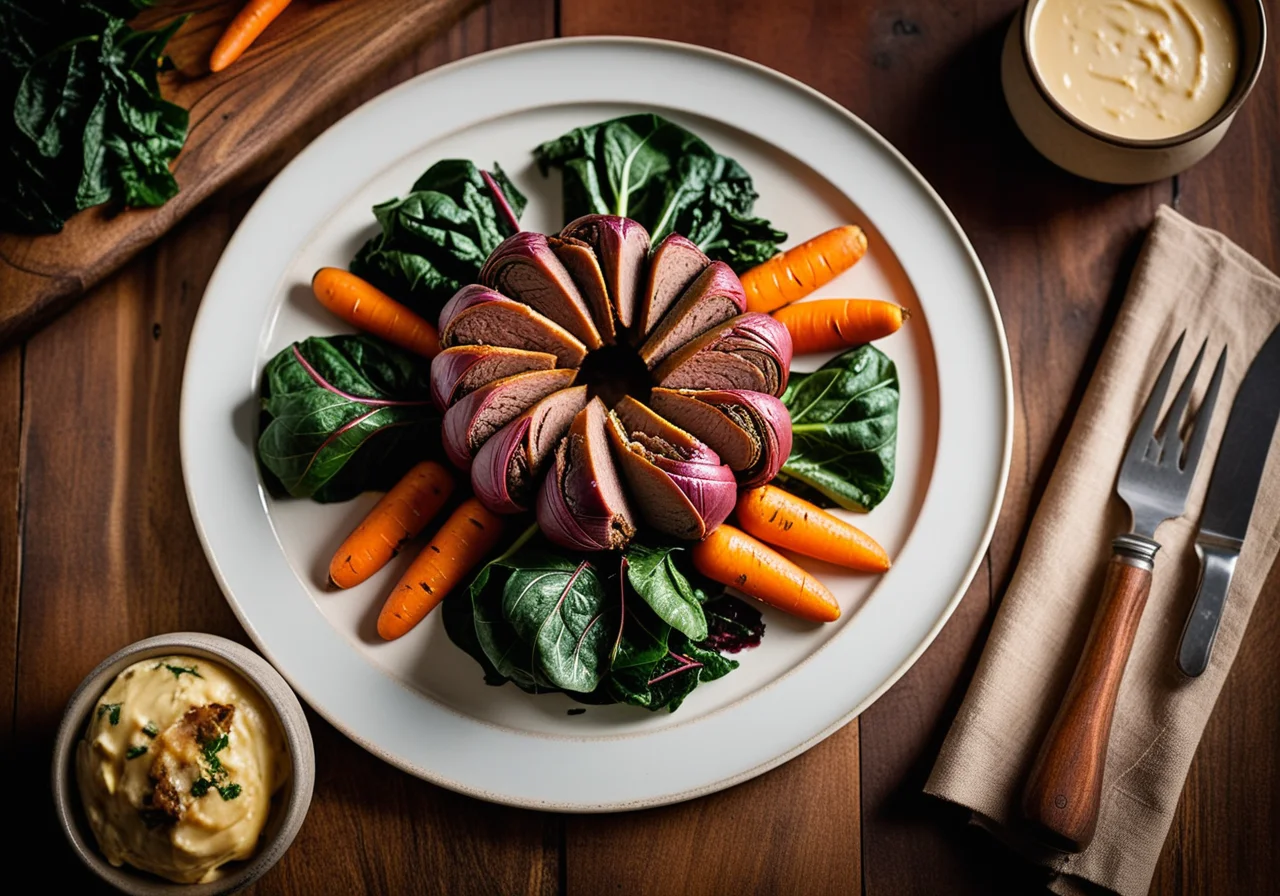 Lamb Roast in Swiss Chard Wrap