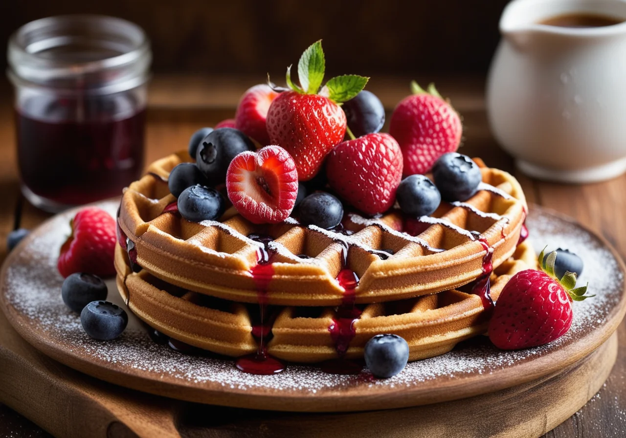 Waffles with Fruit