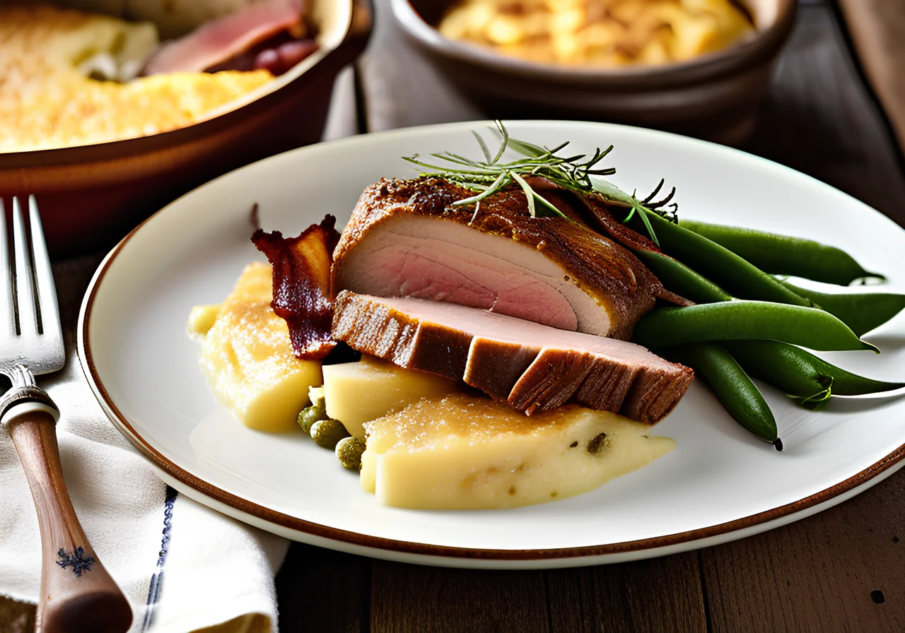 Lamb with Potato Gratin
