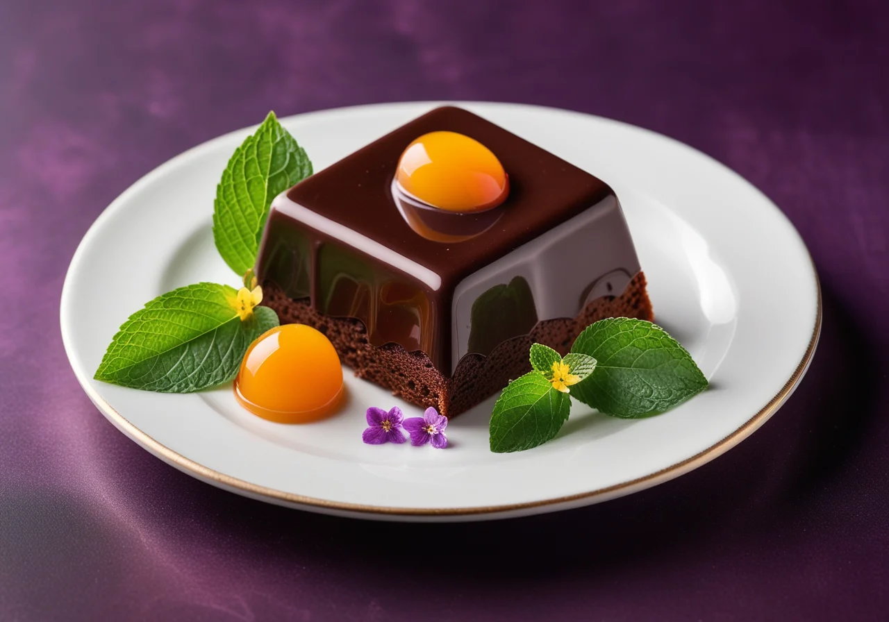 Chocolate Confection with Flowers