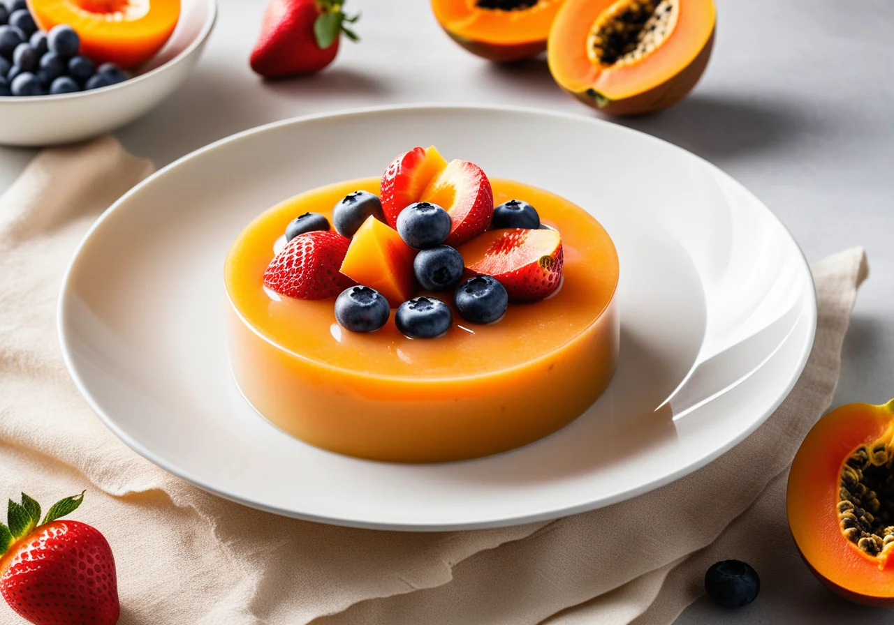 Vegan Coconut Cream with Papaya