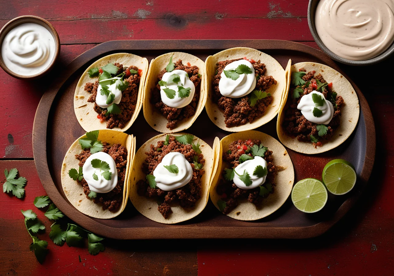 Tacos with Ground Beef Filling