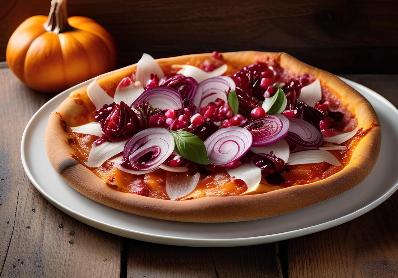 Colorful Spelt Pizza with Pumpkin