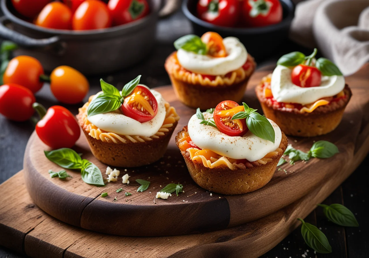 Pasta Muffins with Mozzarella