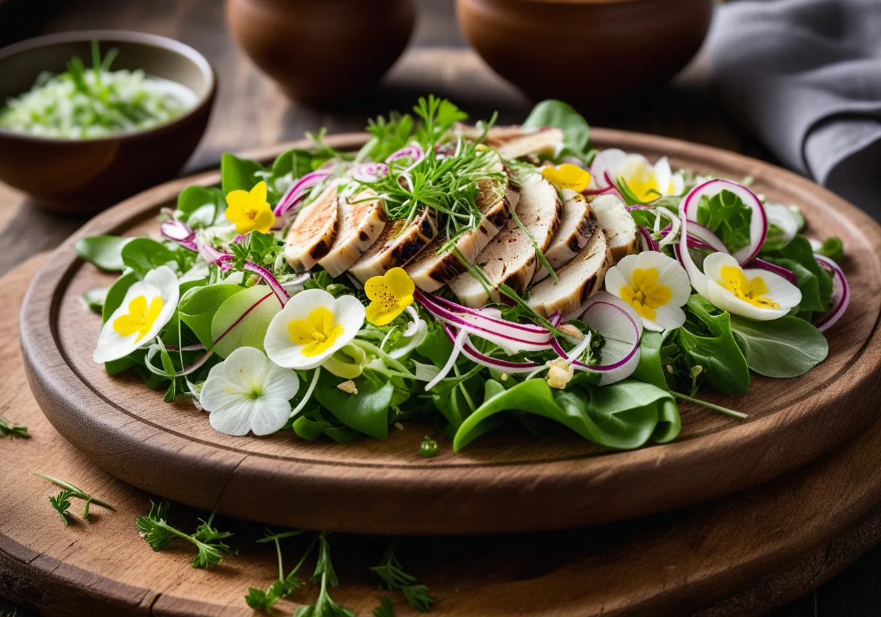Mixed Salad with Smoked Fish