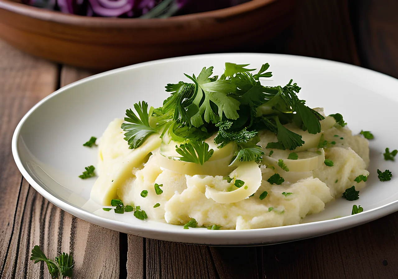 Mashed Potatoes with Cabbage and Horseradish