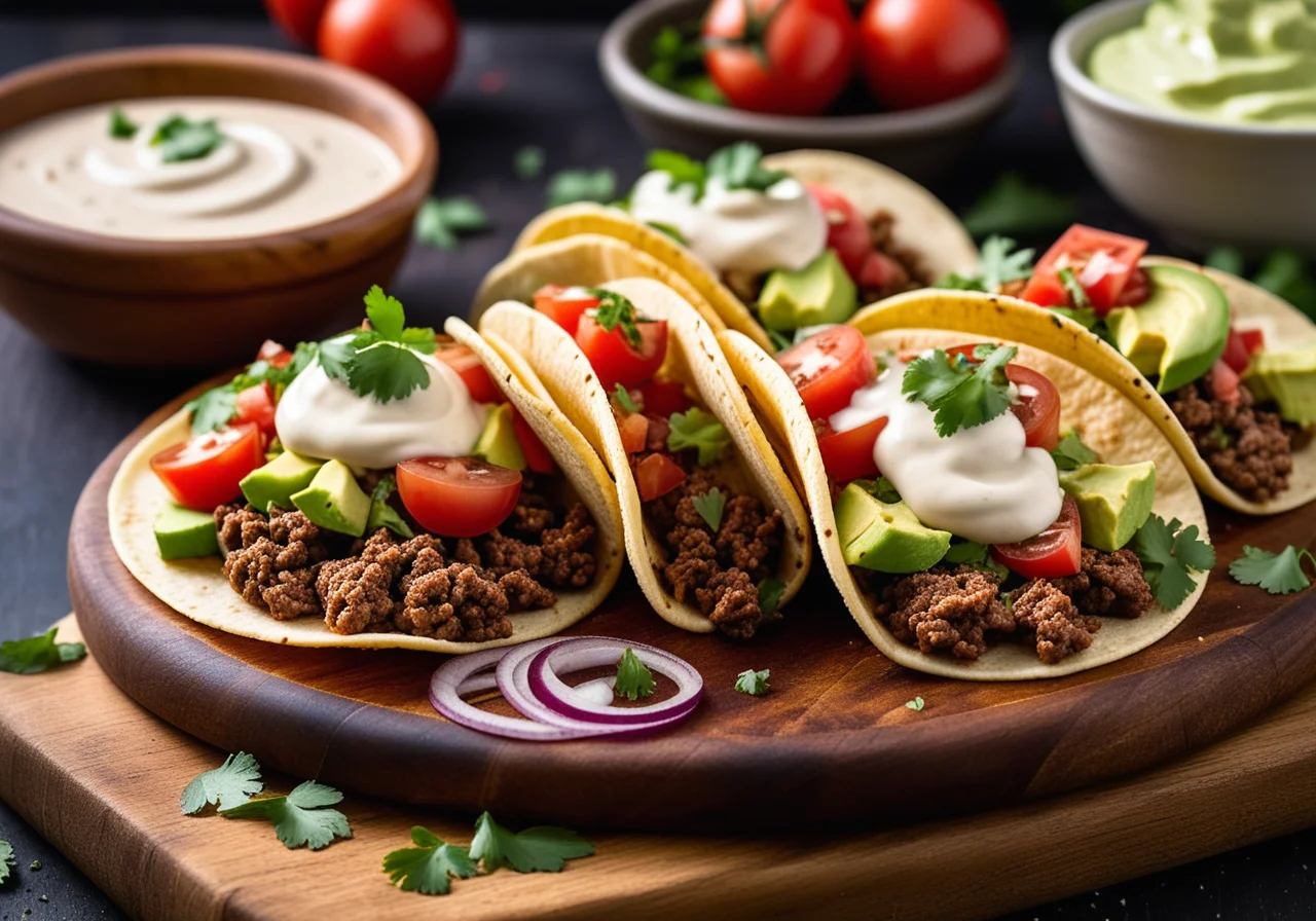 Tacos with Ground Meat Filling