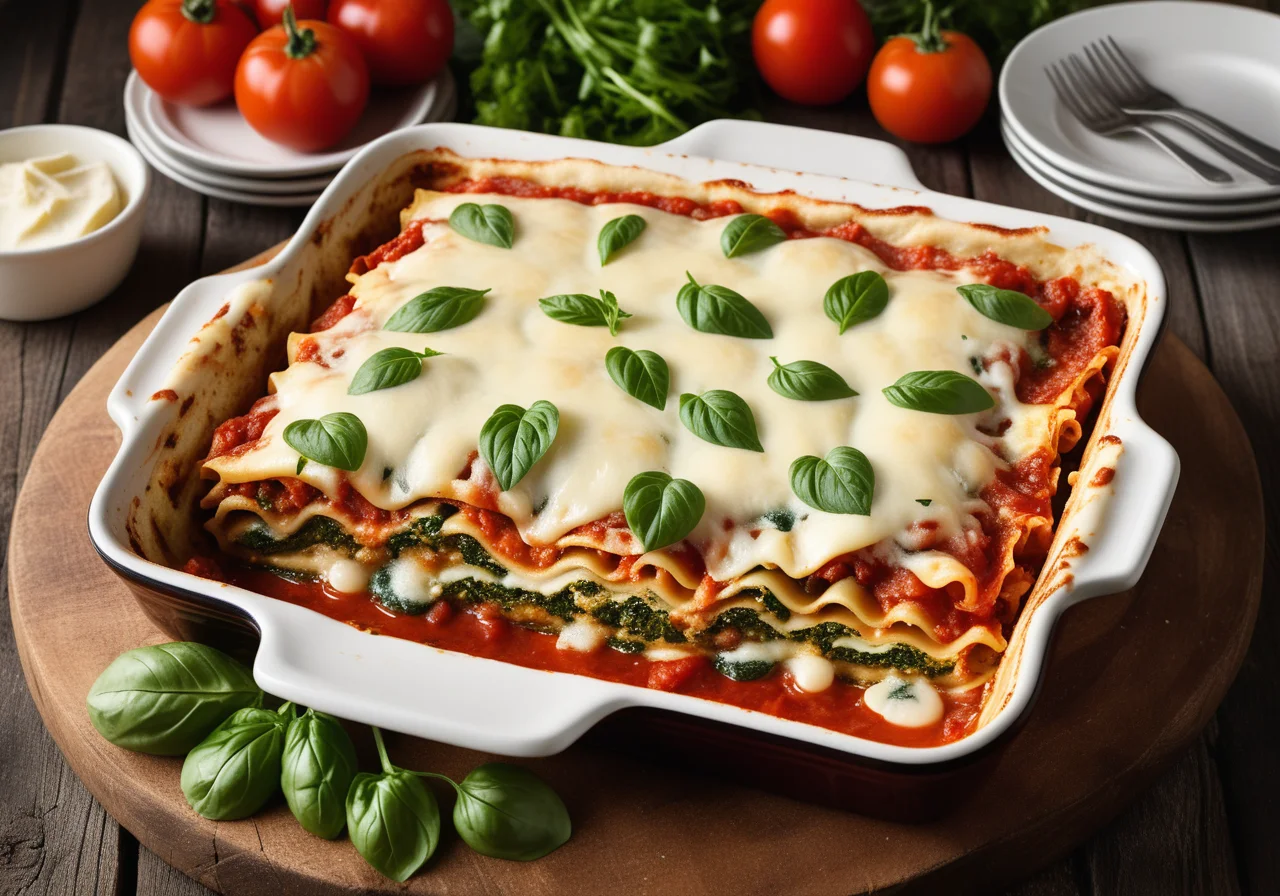 Vegetable Lasagna with Zucchini and Spinach