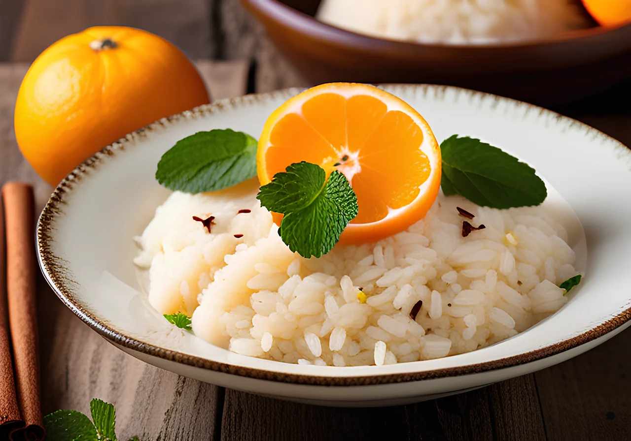 Milk Rice with Oranges