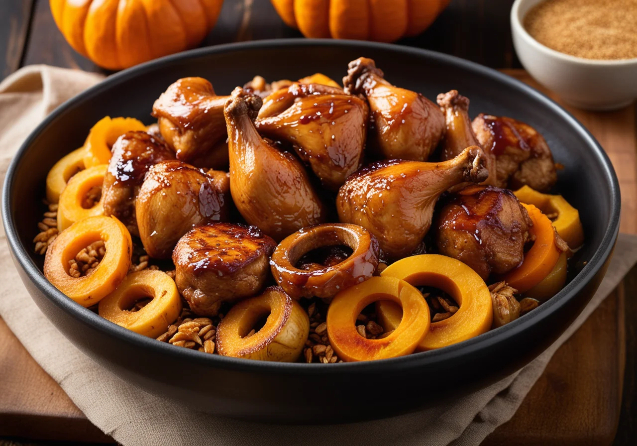 Braised Chicken with Pumpkin