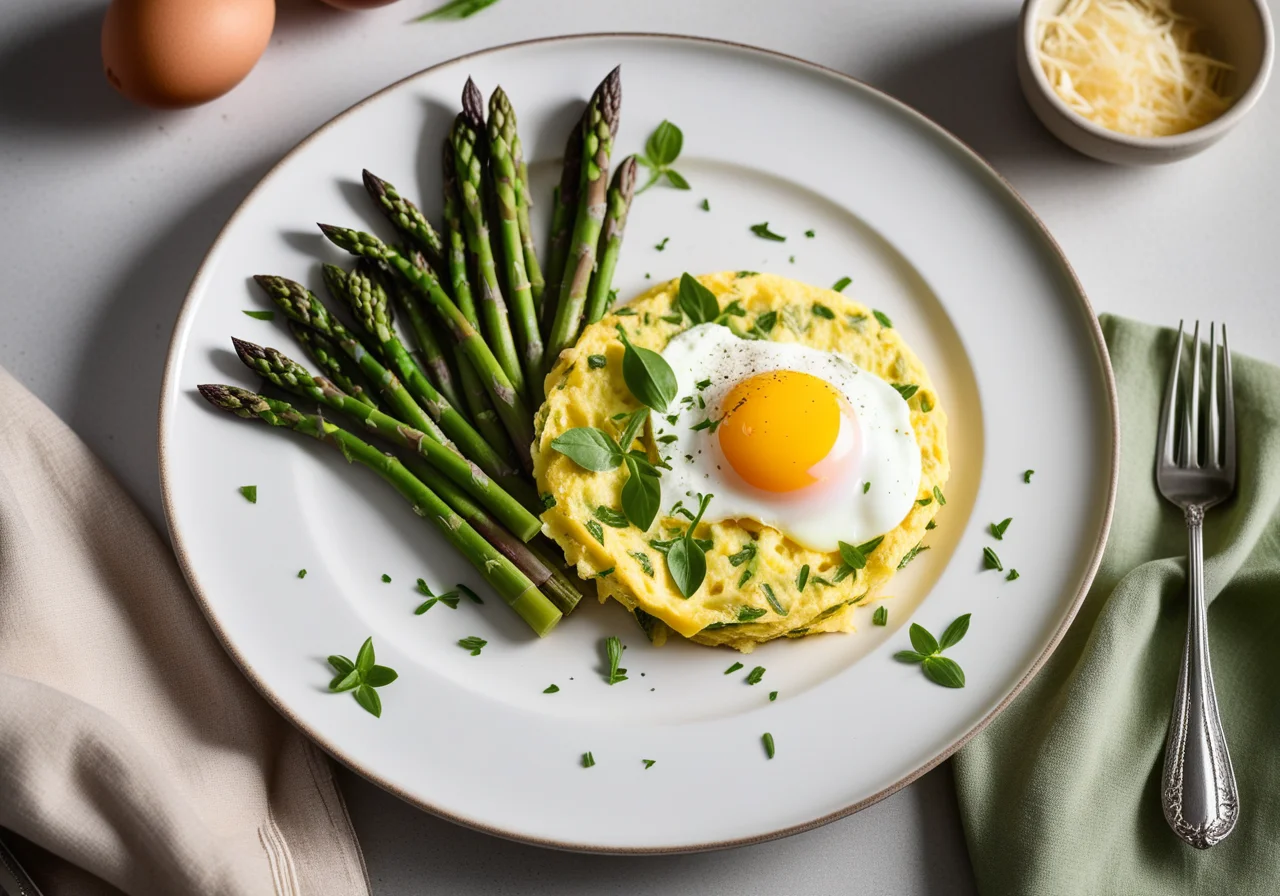 Asparagus Omelette with Parmesan