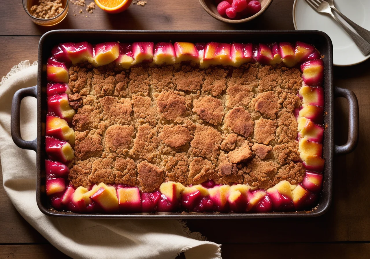 Cobbler mit Rhabarber