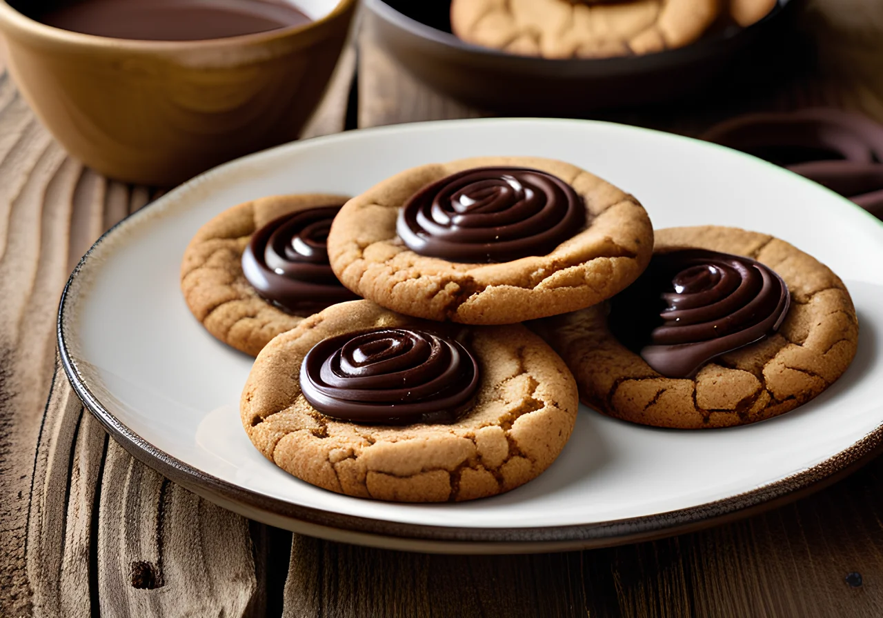 Vegan Cookies with Cashew Cream and Chocolate