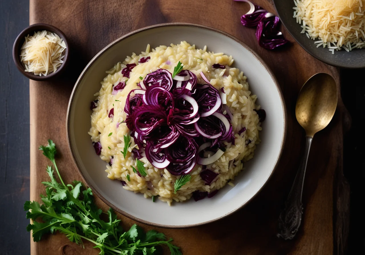 Radicchio Risotto with Parmesan