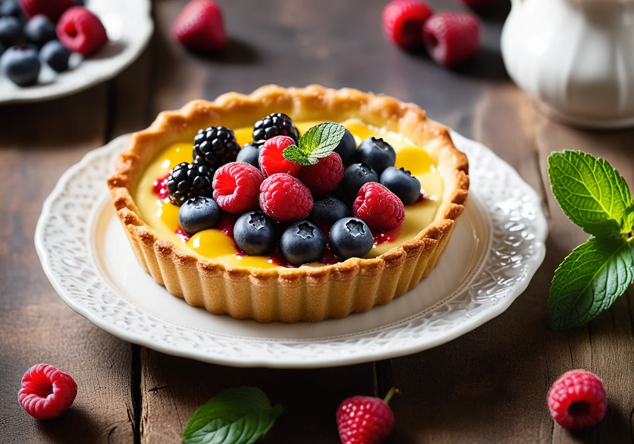 Pie crust berry tart