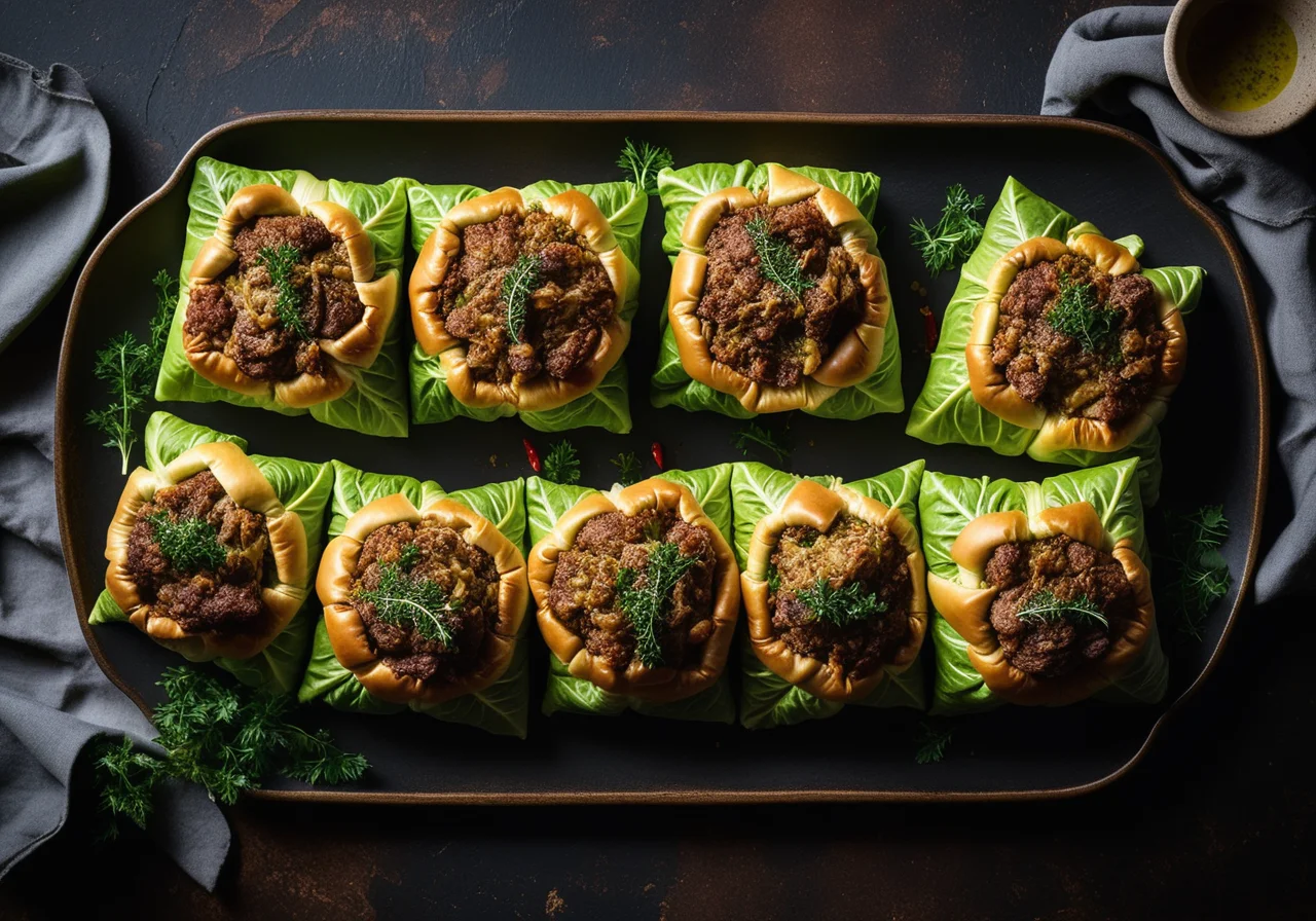 Filled Savoy Cabbage Pockets